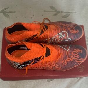 Puma Orange and Black Soccer Cleats